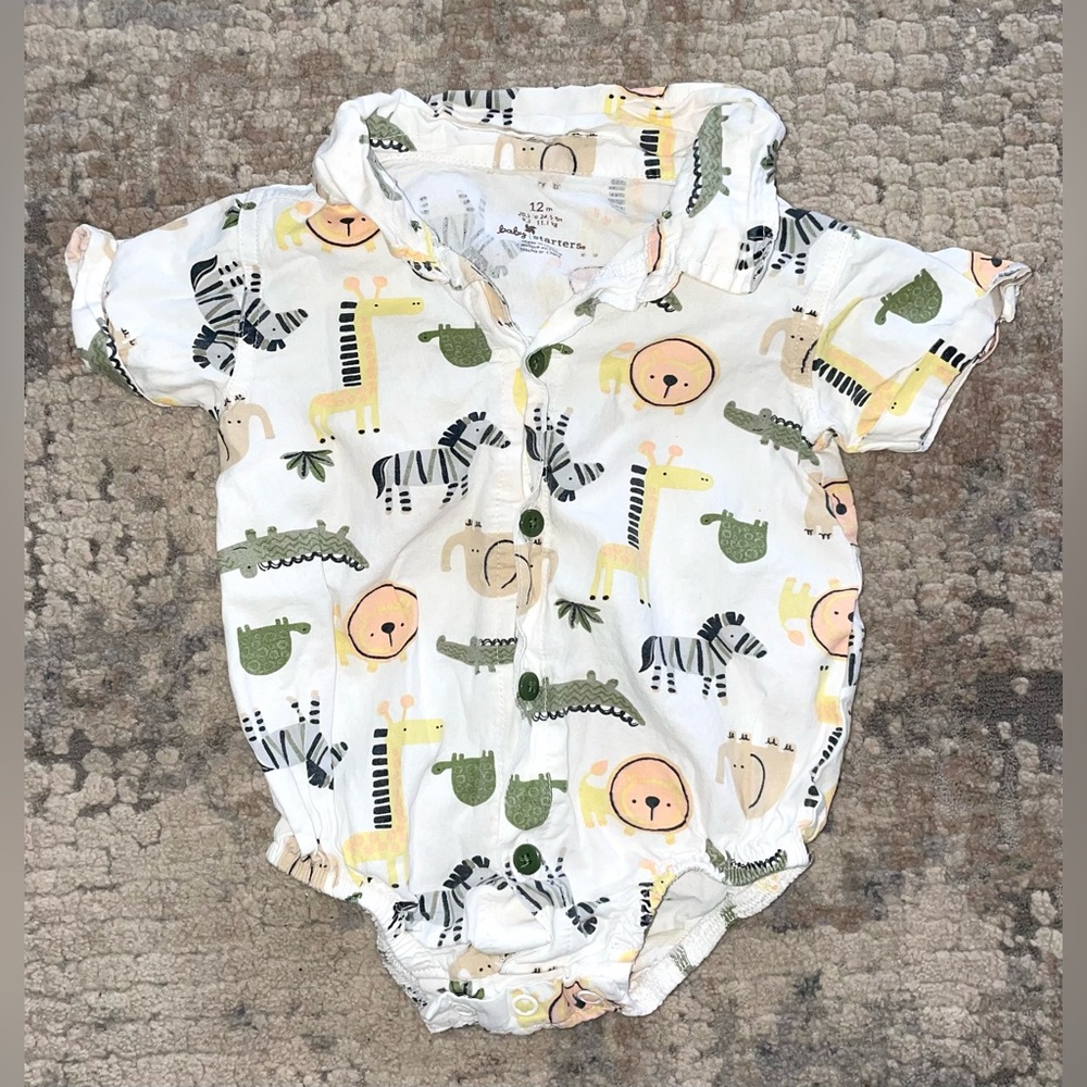 Baby Starters button down onesie size 12 months